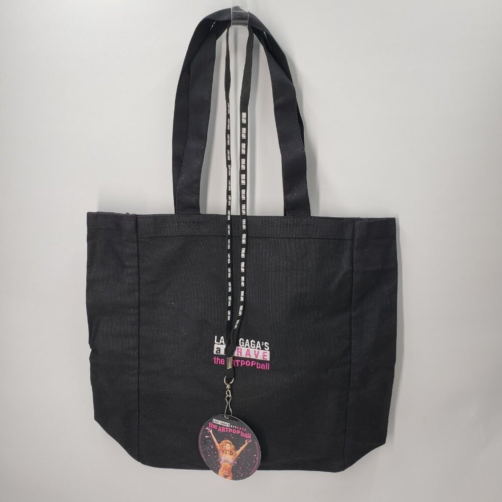 Lady Gaga artRAVE The ARTPOP Ball Tour 2014 VIP Tote Bag and VIP Tag and Lanyard